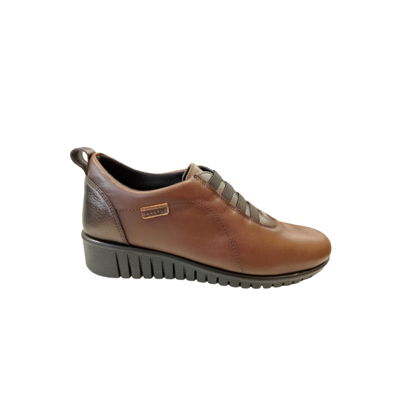 Zapato de cuña Barefly by Leyland 6108 cordones elásticos.