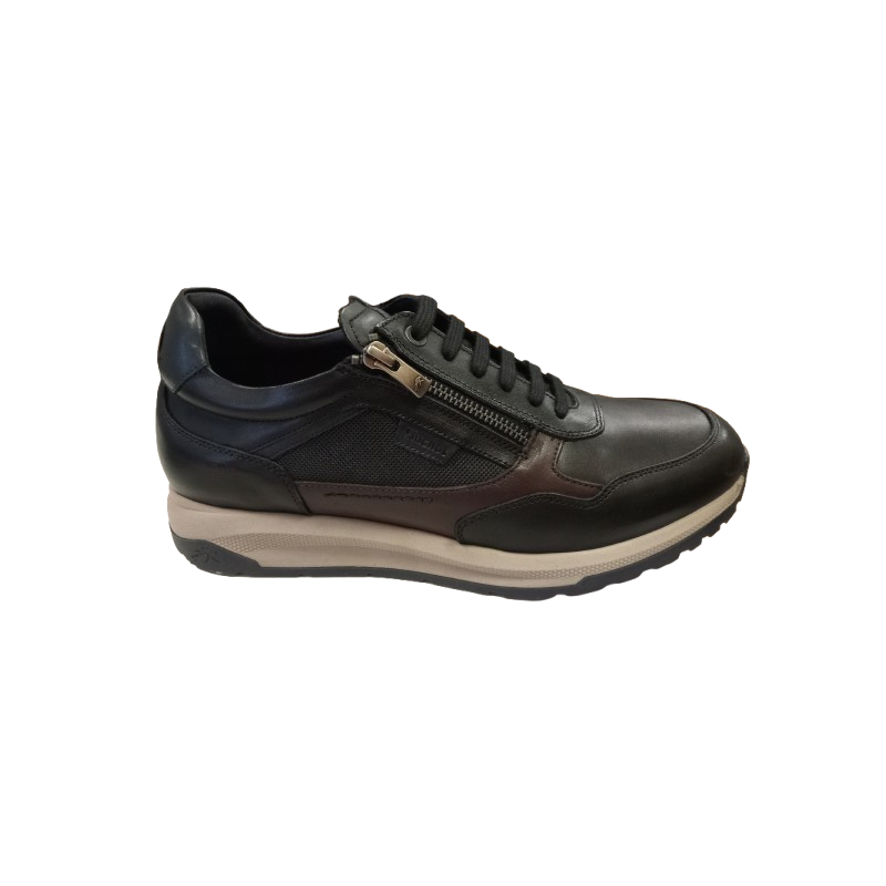Zapato deportivo Fluchos Karter F2530 negro combinado cierre cremallera.