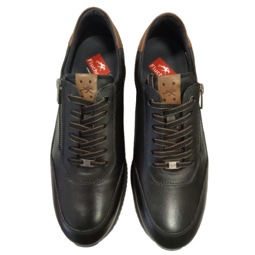 Zapato deportivo Fluchos Samir F2264 negro cierre cremallera.