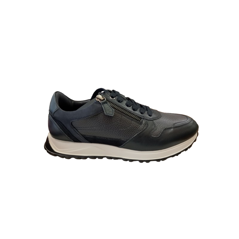 Zapato Baerchi 7041 azul cierre cremallera.