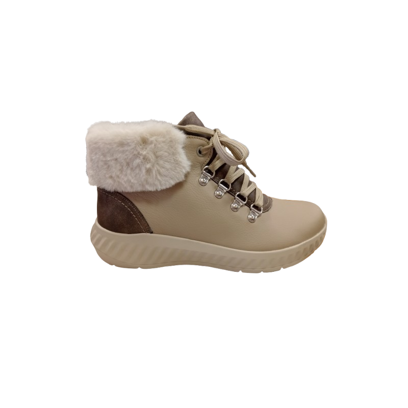 Bota Suave 3757 beig con cierre cremallera.