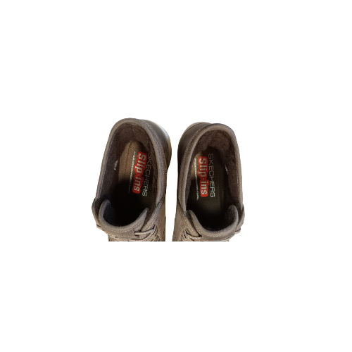 Bota Skechers 232927 chocolate con Slip-ins.