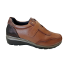Zapato de cuña Tamicus Flex 11 marrón de velcro.