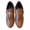 Zapato de cuña Tamicus Flex 11 marrón de velcro.