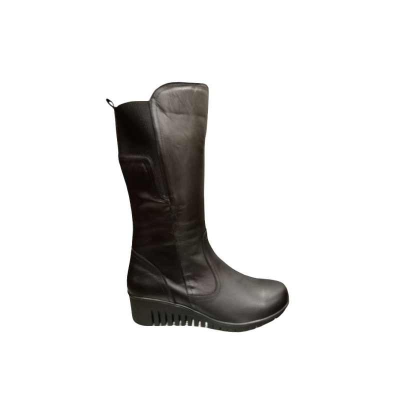 Bota alta 48 Horas 625304/01 negra con elástico.