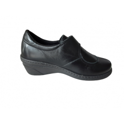 Zapato Cuña Alfonso 254 negro de velcro.