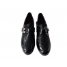 Zapato de cuña Comfort Class negro de velcro.