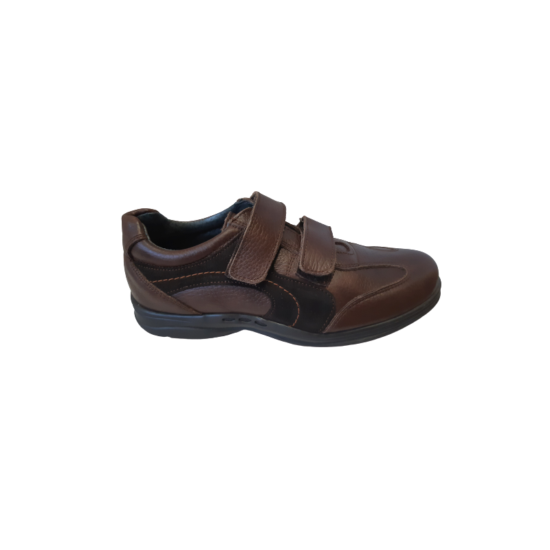 Zapato Cardel 367 marrón de velcro.